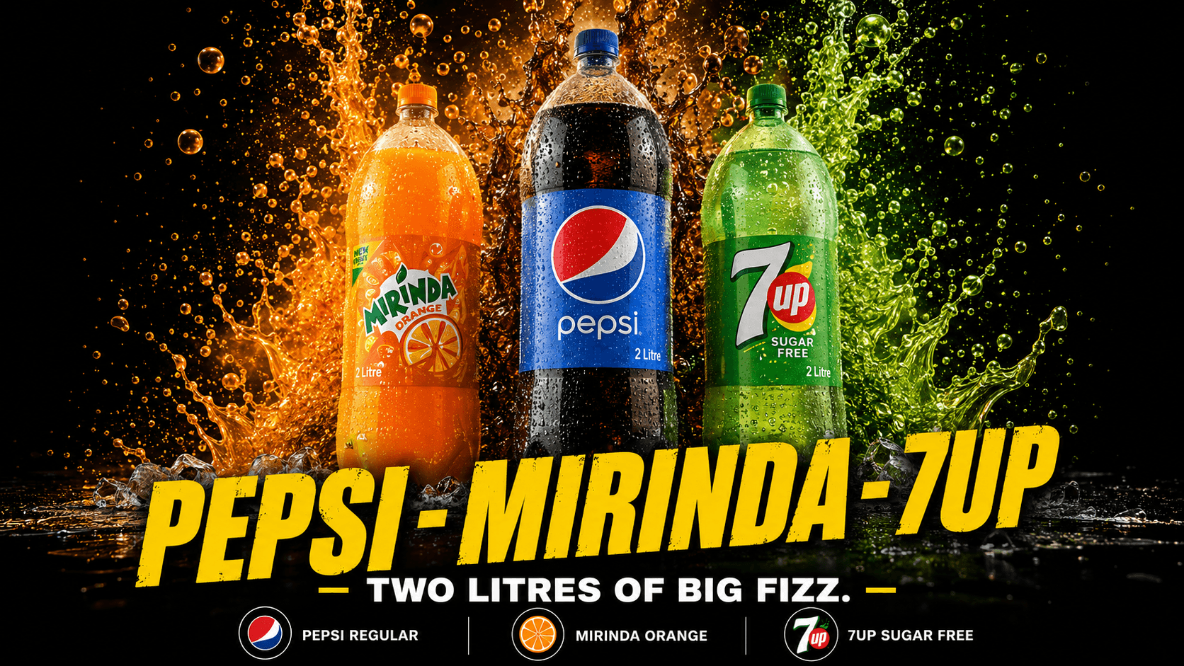 Pepsi, Mirinda & 7up 2L